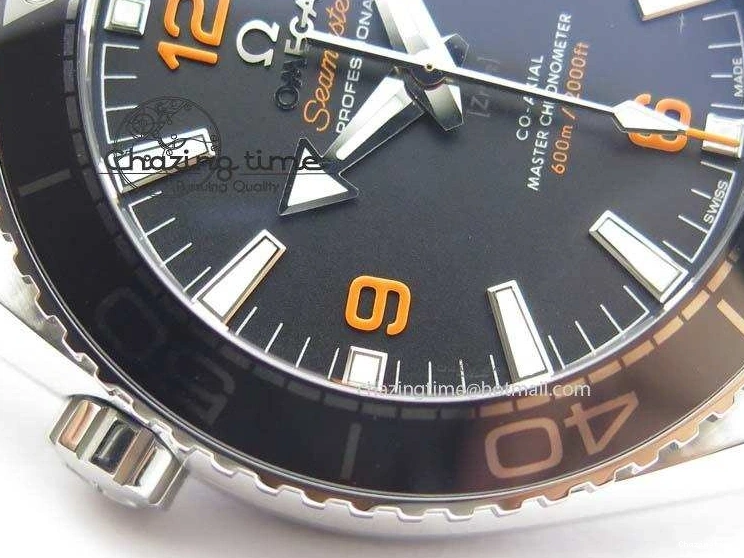 0404 Trendy 2016 Planet Ocean 43.5mm SS V6F Best Edition Black Dial On SS Bracelet A 8210